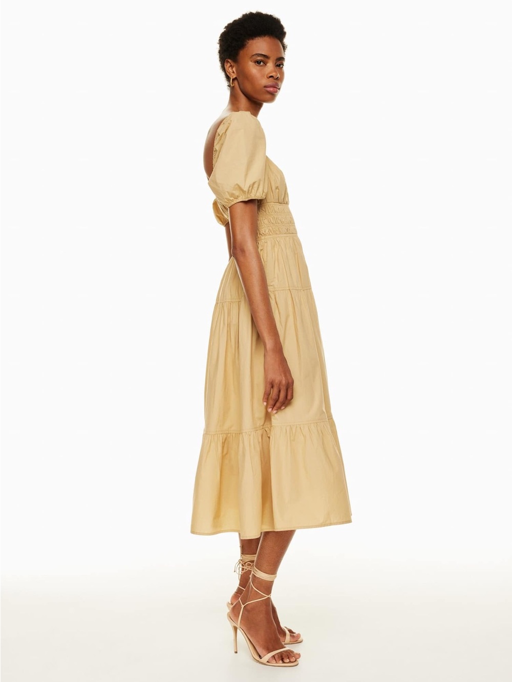 Aritzia Wilfred Allegoria Poplin Dress - Cotton Cream Midi Dress - Picture 3 of 10